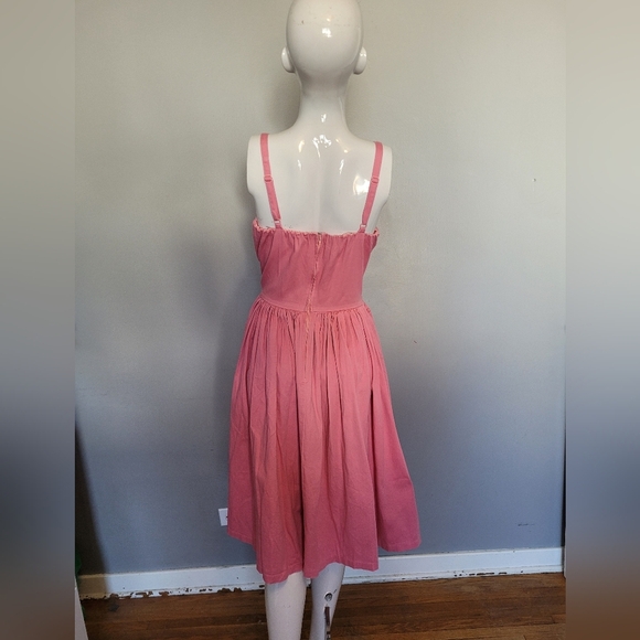 Pinup Couture Jenny Dress In Pink, VGUC, Size L - Picture 4 of 8
